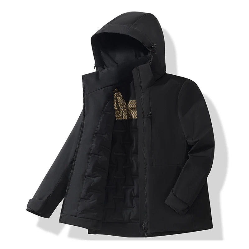 Brady | Unisex Hooded Puffer Jacket with Full Zip Front and Adjustable Hood