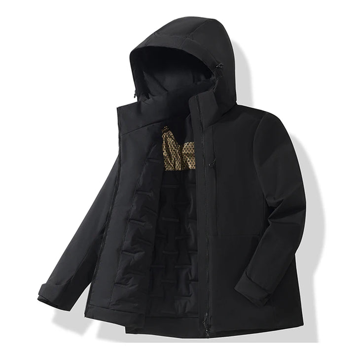 Brady | Unisex Hooded Puffer Jacket with Full Zip Front and Adjustable Hood