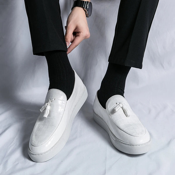 Grayson Blanc Tassel Loafers