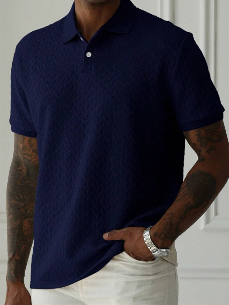 Carson Diamond-Knit Polo