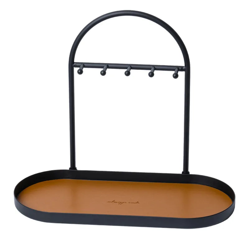 Iven | Wall Mounted Entryway Organizer with Shelf and Five Hooks
