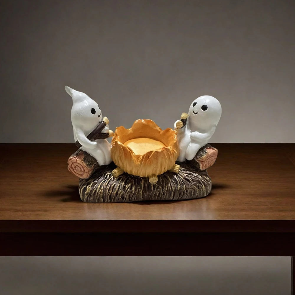 Spooky | Halloween Ghost Pumpkin Decorative Candle Holder