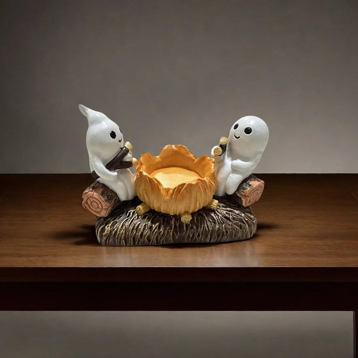 Spooky | Halloween Ghost Pumpkin Decorative Candle Holder