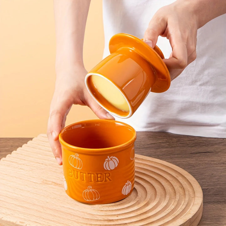 Pumpkin Pattern French Jar