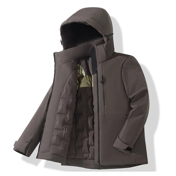 Brady | Unisex Hooded Puffer Jacket with Full Zip Front and Adjustable Hood