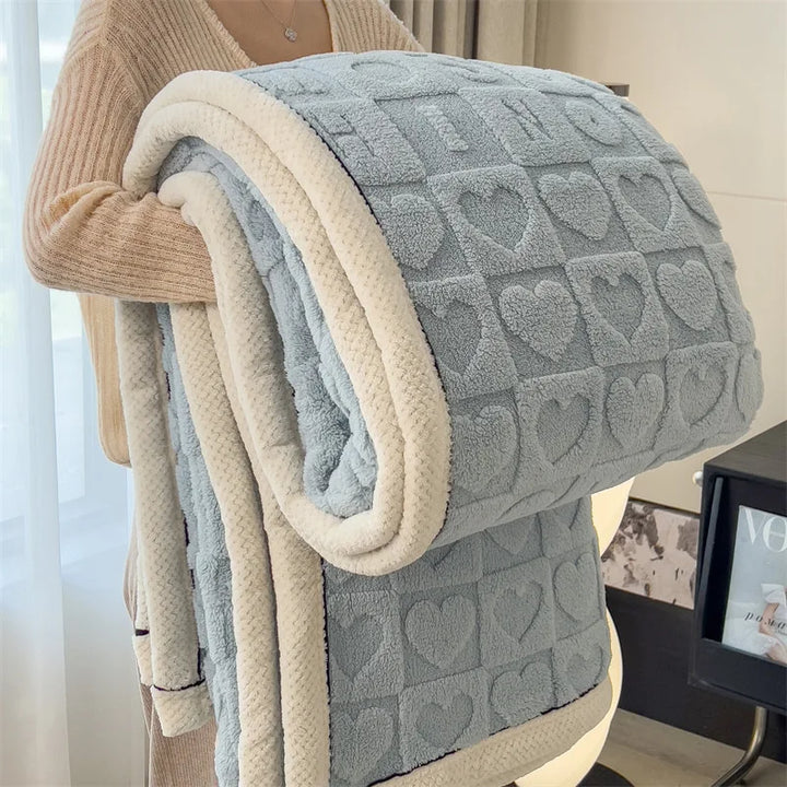 Alvo | Plush Embossed Blanket with Soft Textured Pattern and Cozy Trim