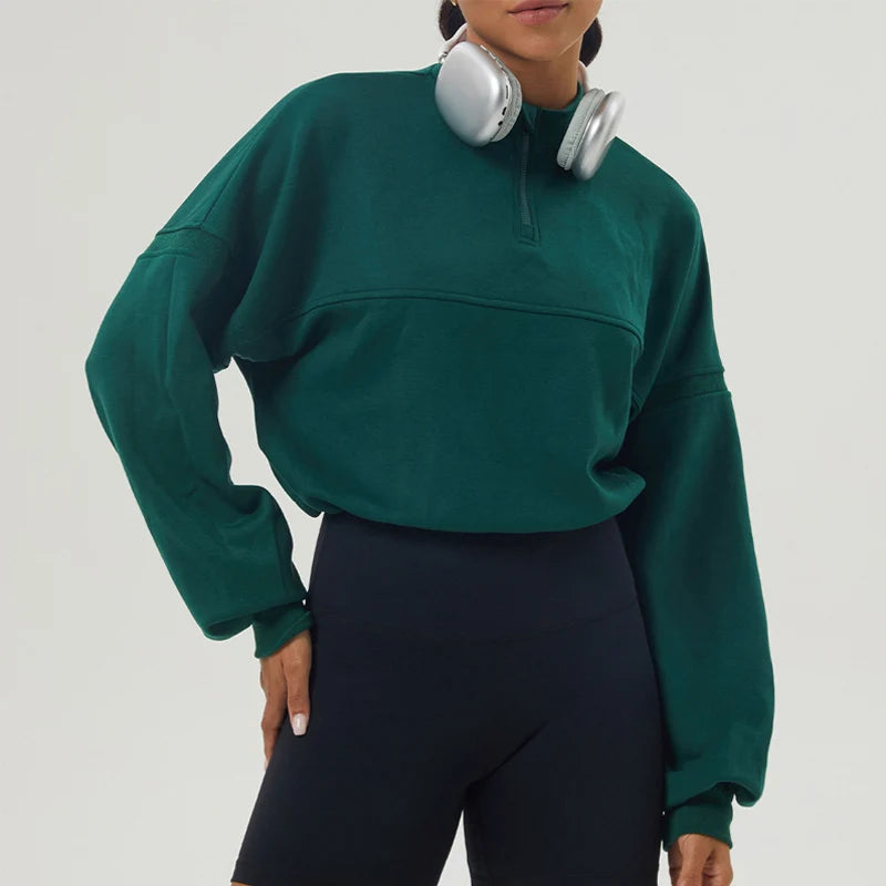 Arden Grey Half Zip Hoodie