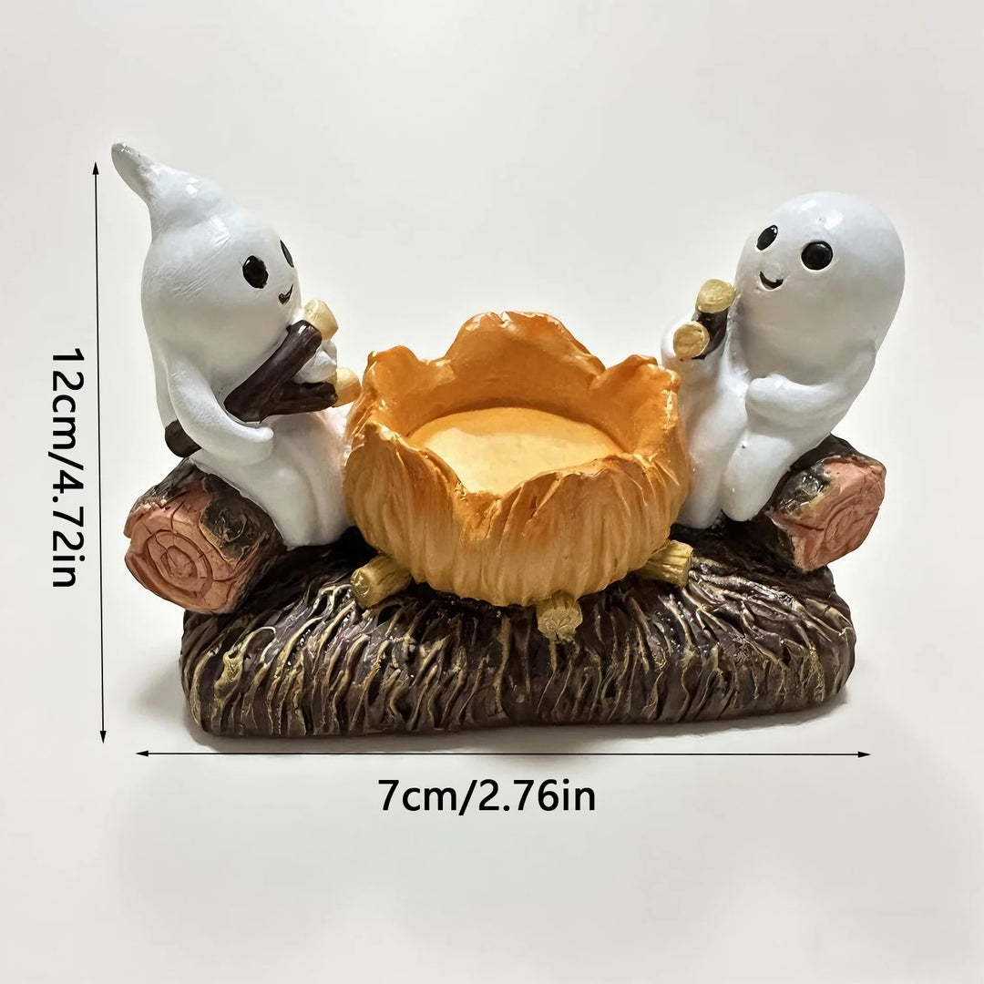Spooky | Halloween Ghost Pumpkin Decorative Candle Holder