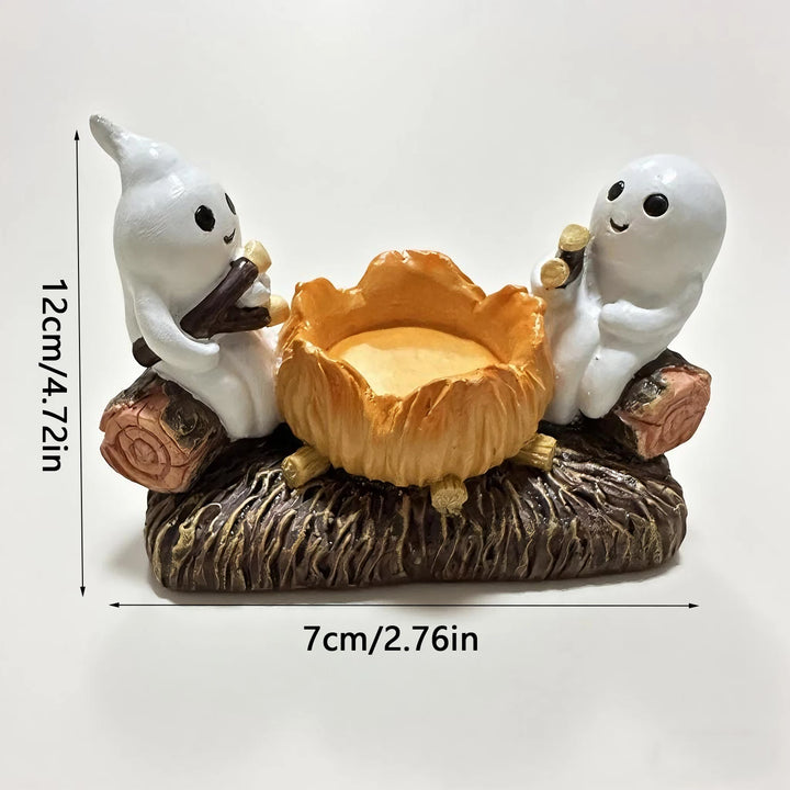 Spooky | Halloween Ghost Pumpkin Decorative Candle Holder