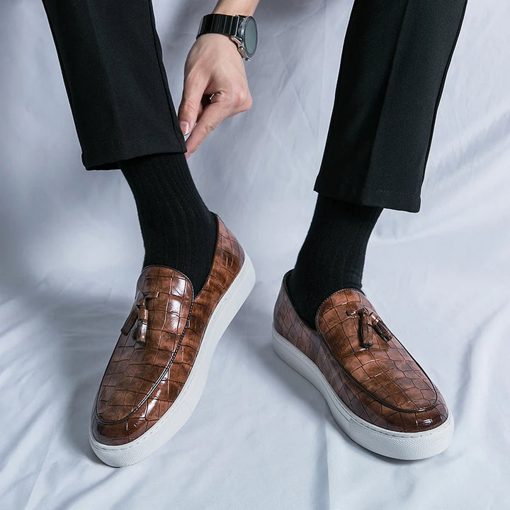 Grayson Blanc Tassel Loafers