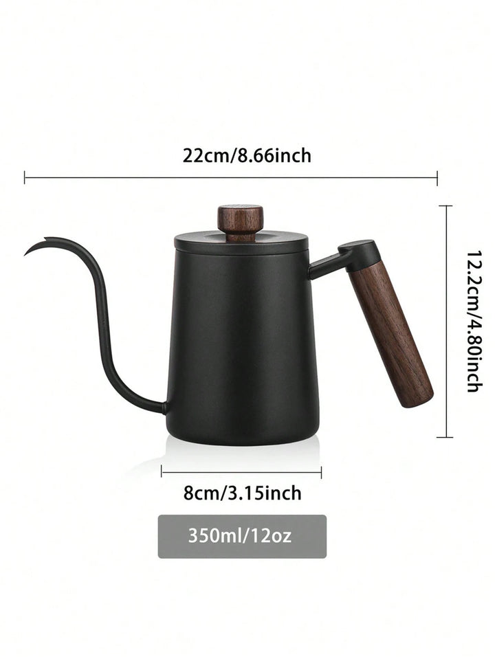 Mero | Gooseneck Coffee Kettle with Wooden Handle and Lid