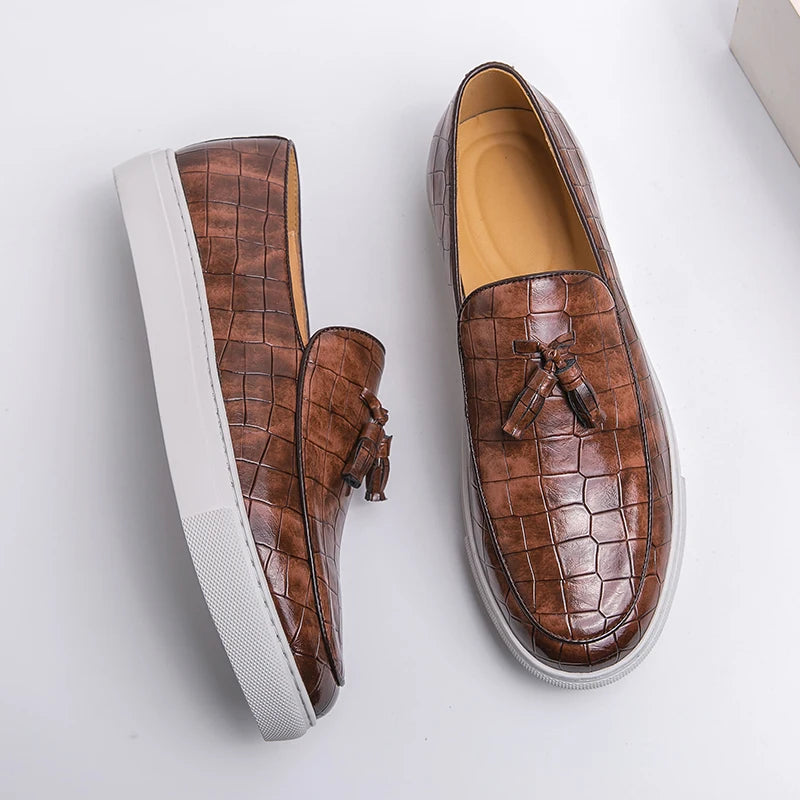 Grayson Blanc Tassel Loafers