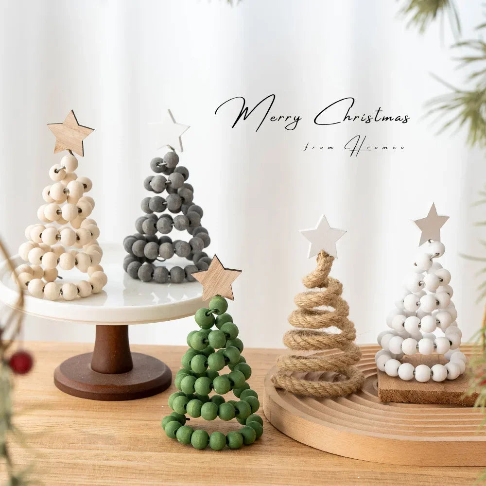 Daro | Beaded Christmas Tree Decor with Star Topper and Layered Spiral Design