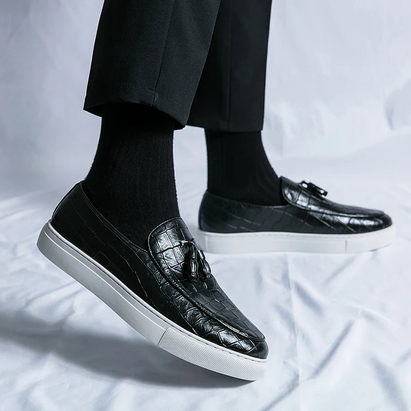Grayson Blanc Tassel Loafers