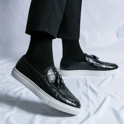 Grayson Blanc Tassel Loafers