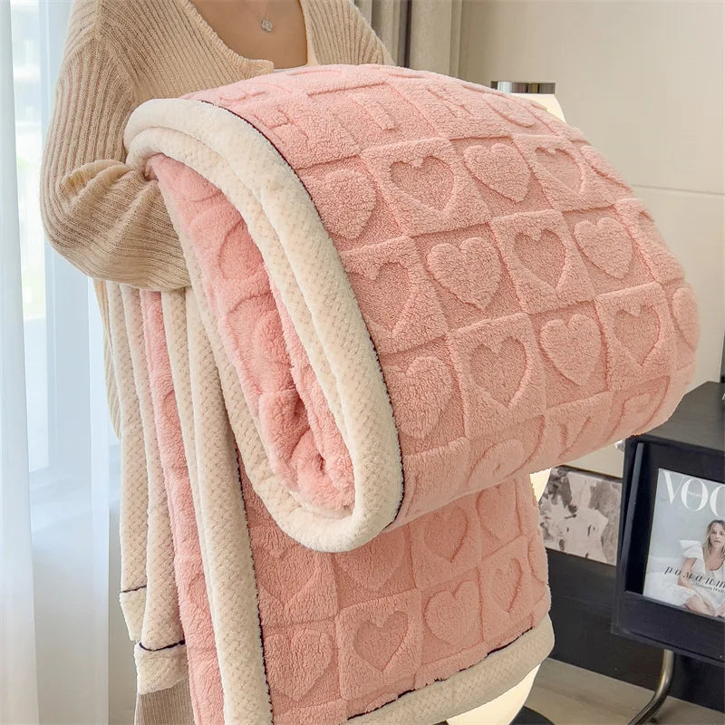 Alvo | Plush Embossed Blanket with Soft Textured Pattern and Cozy Trim