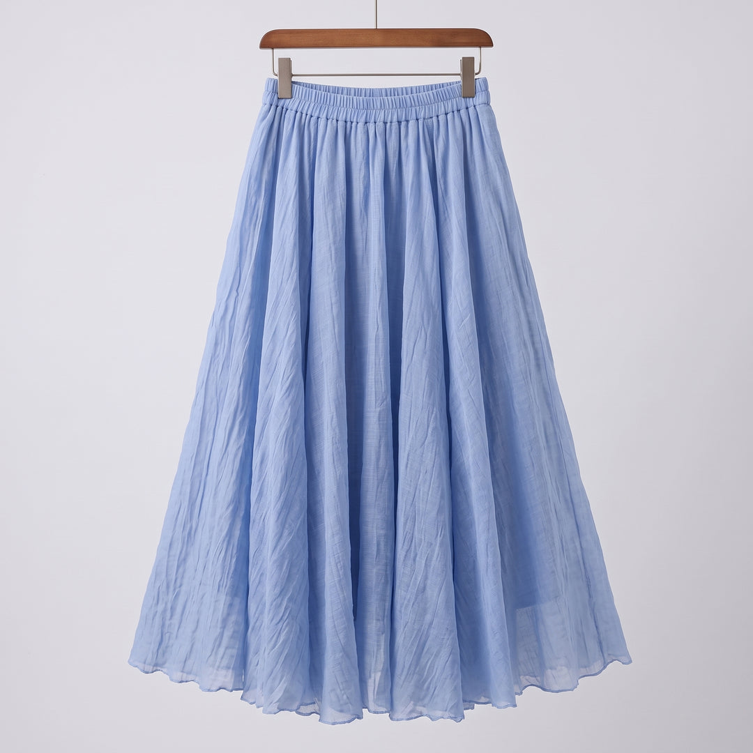 Elena Linen Flowing Maxi Skirt