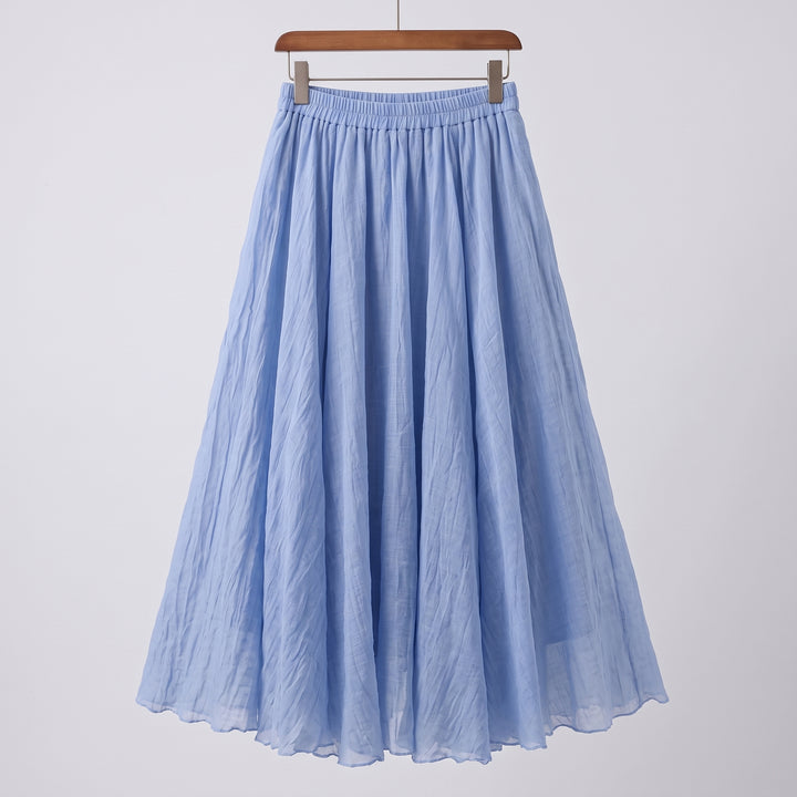 Elena Linen Flowing Maxi Skirt