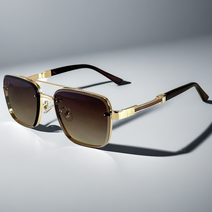 Diego Gold Aviator Sunglasses