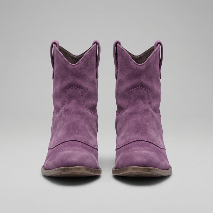 Sienna Suede Western Ankle Boot