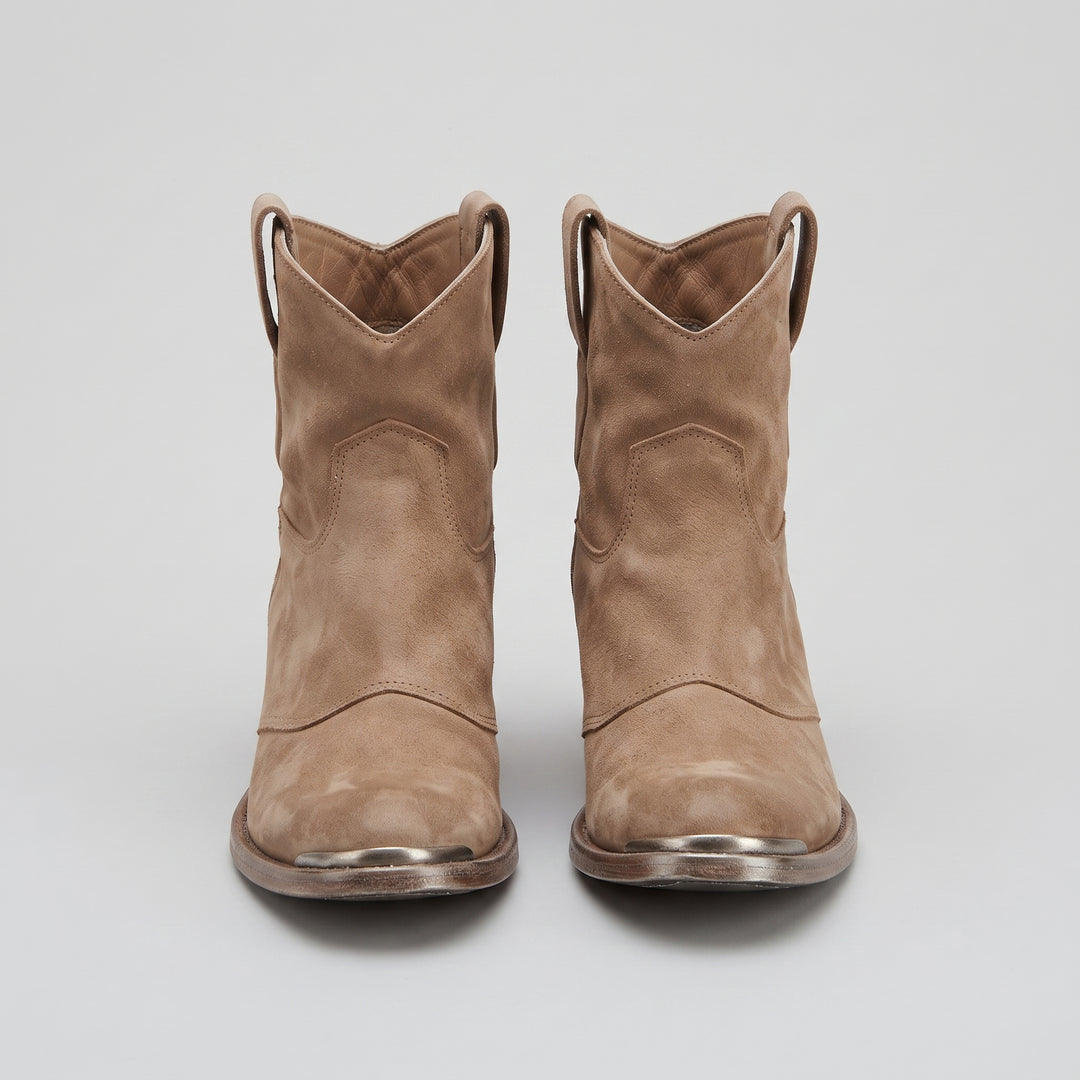 Sienna Suede Western Ankle Boot