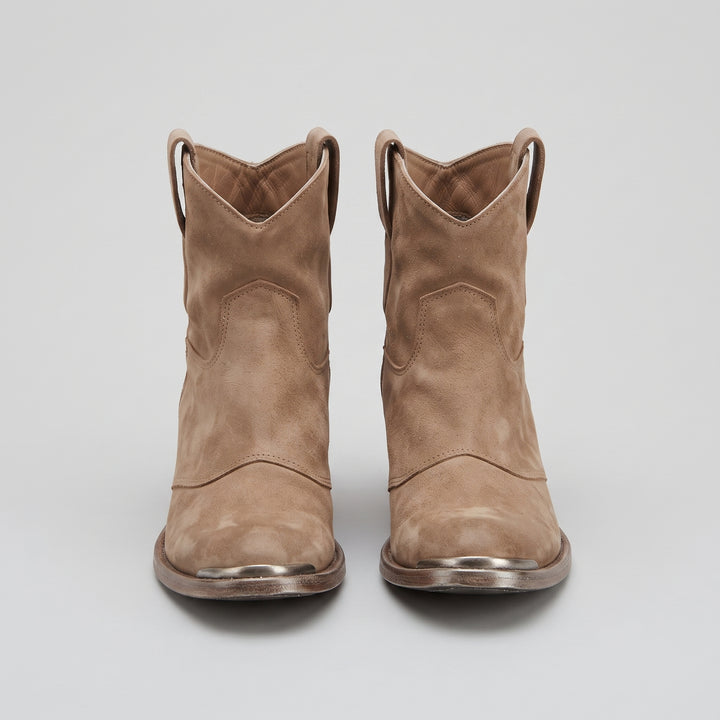 Sienna Suede Western Ankle Boot