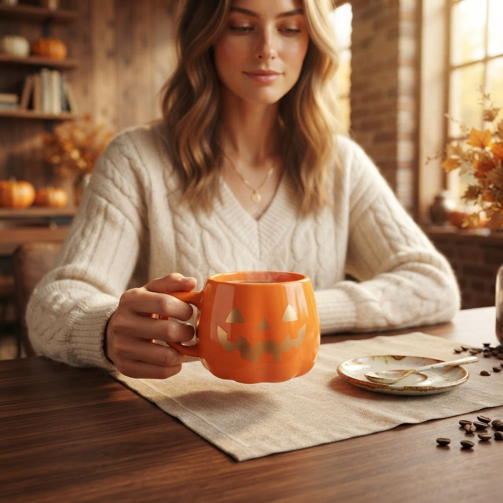 Pumpkin | Ceramic 400ml Halloween Pumpkin Coffee Mug