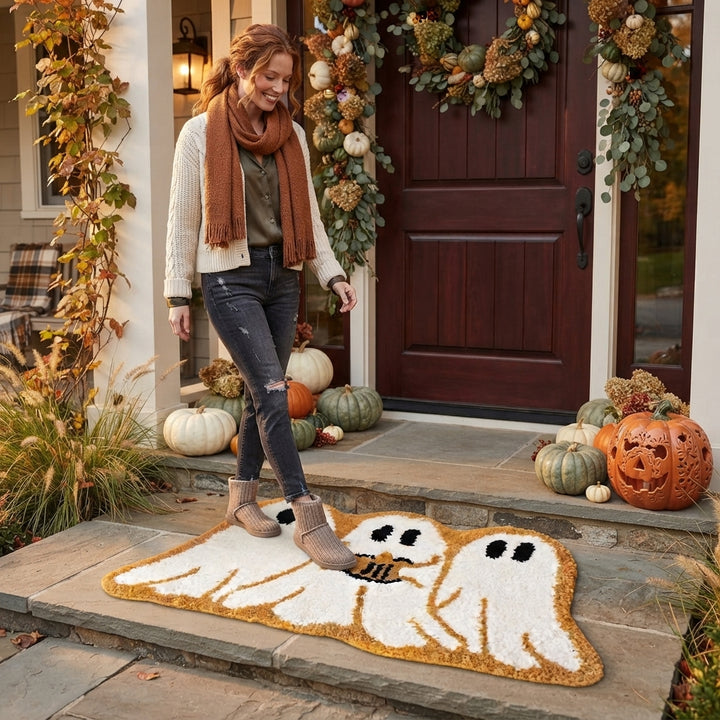 Mia | Halloween Non Slip Pumpkin Ghost Printed Door Mat