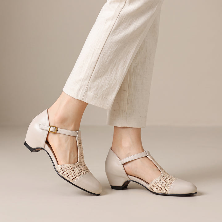 Camila Woven Mary Jane Heel