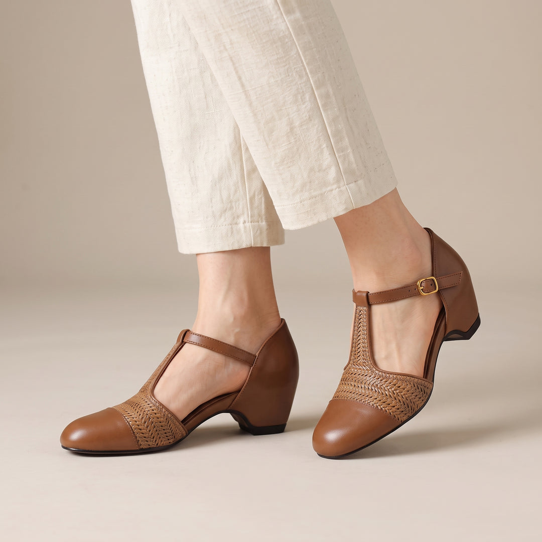 Camila Woven Mary Jane Heel