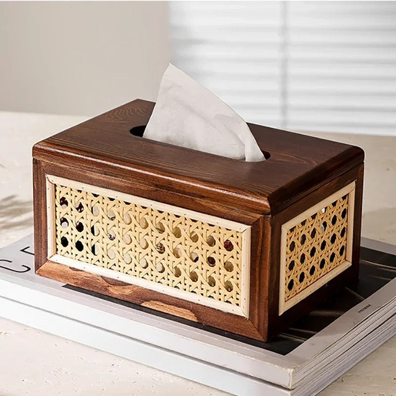 Raya Rattan Tissue Box Cover