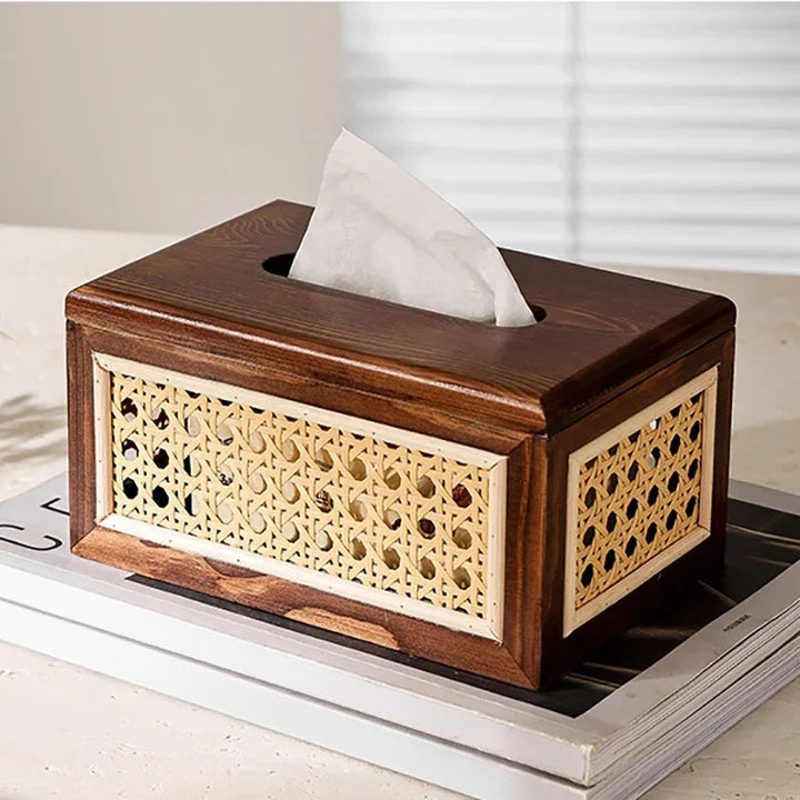 Raya Rattan Tissue Box Cover