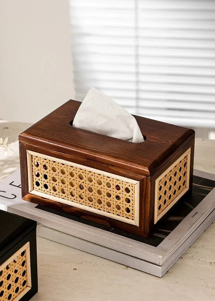 Raya Rattan Tissue Box Cover