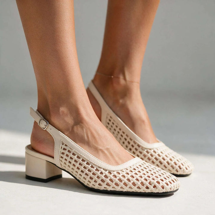 Celeste Woven Slingback Heels