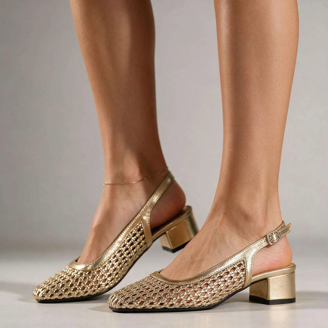 Celeste Woven Slingback Heels