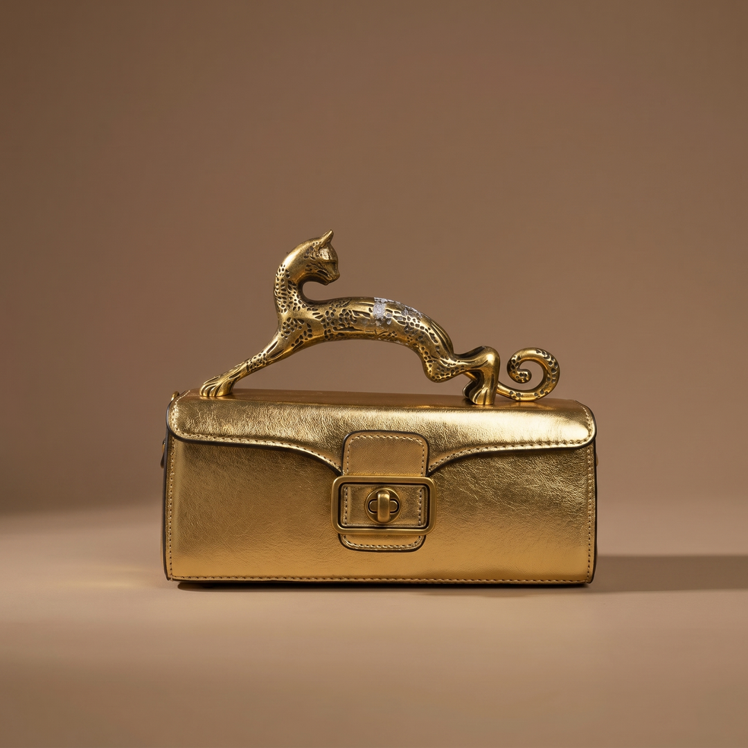 Vittoria Baroque Handle Croc Bag