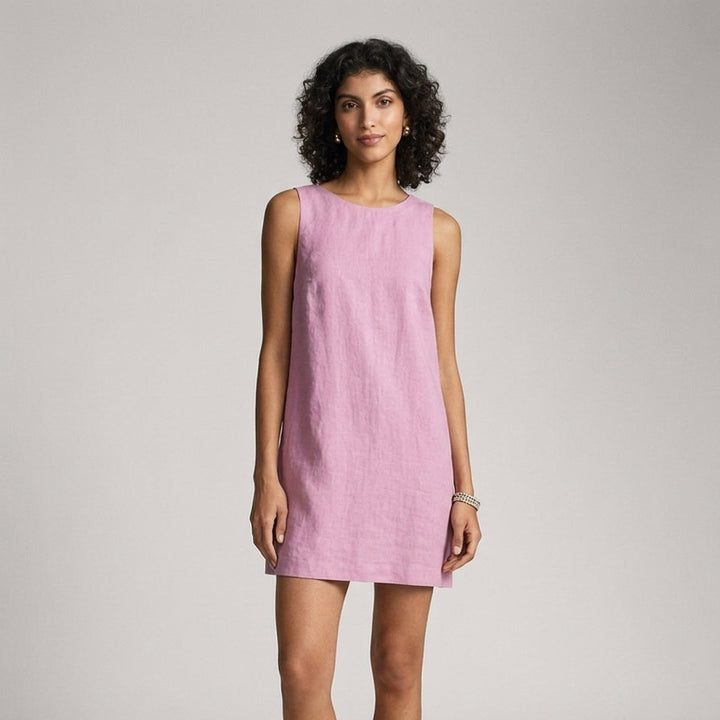 Marina Linen Shift Mini Dress