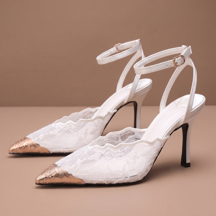 Odette Lace Slingback Stiletto