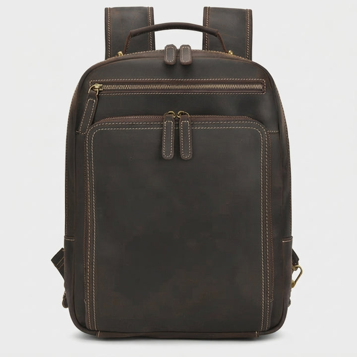 Everett Leather Laptop Backpack