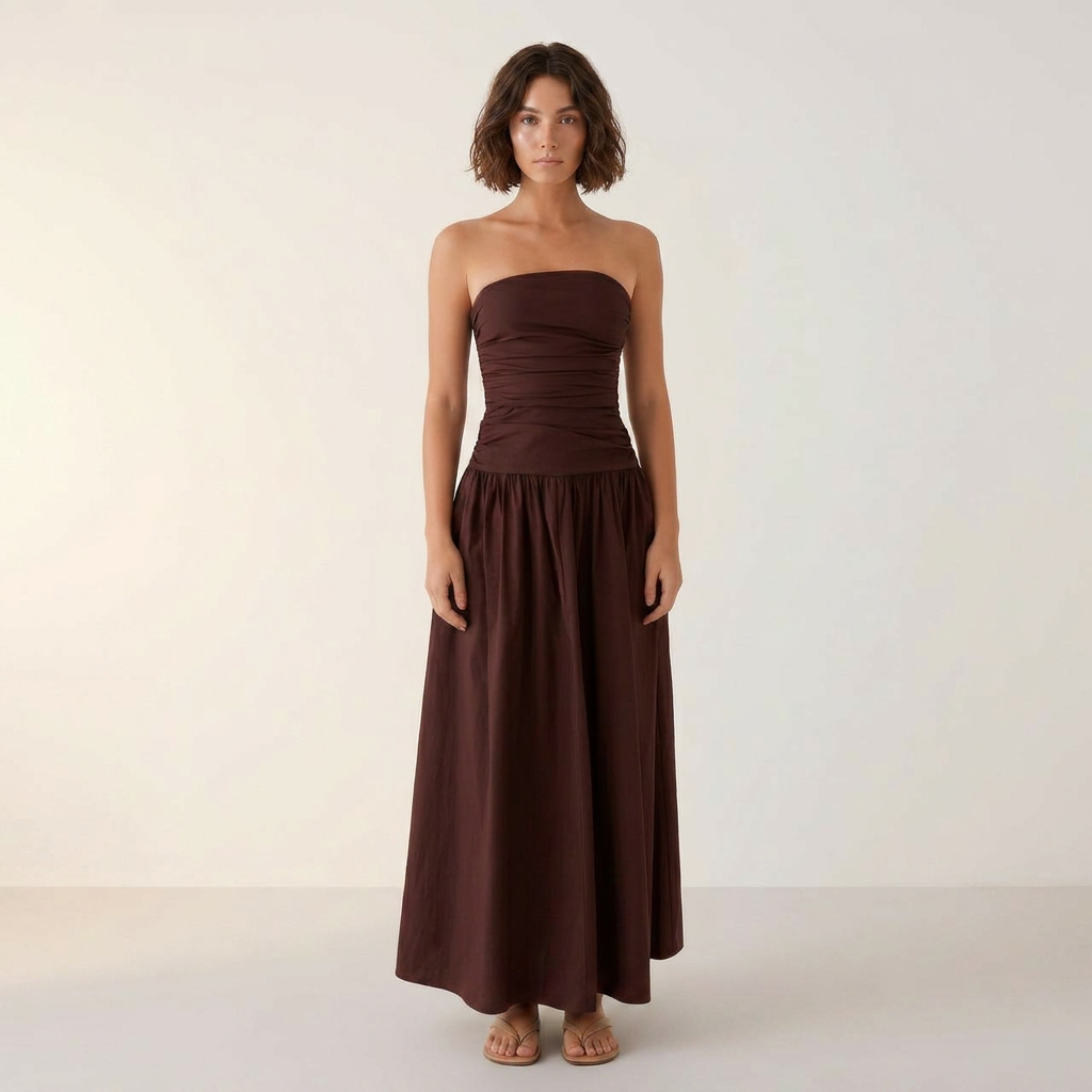 Isla Floral Strapless Maxi Dress
