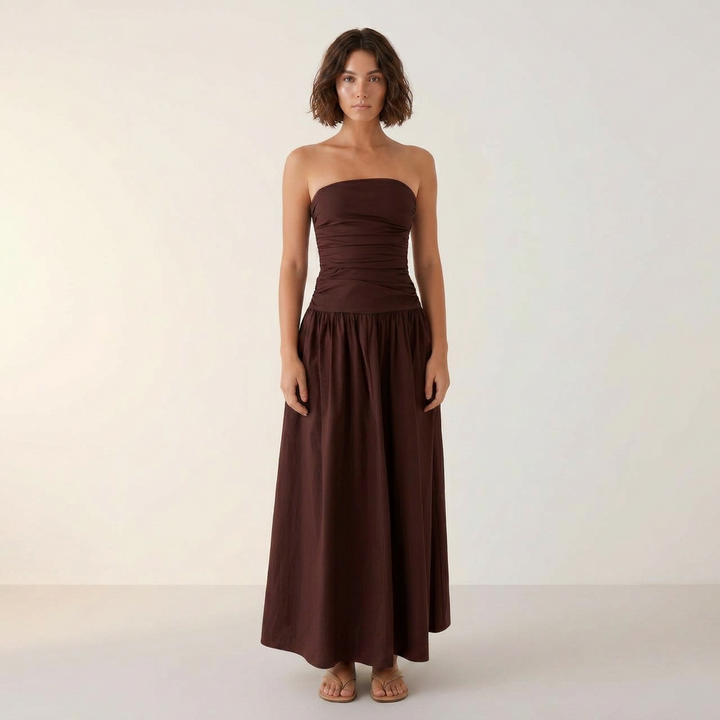 Isla Floral Strapless Maxi Dress