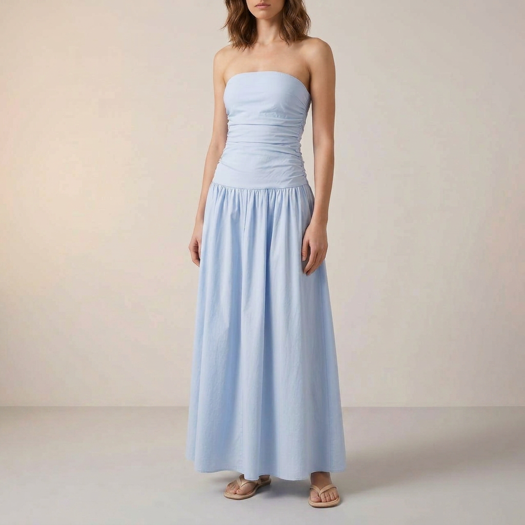 Isla Floral Strapless Maxi Dress