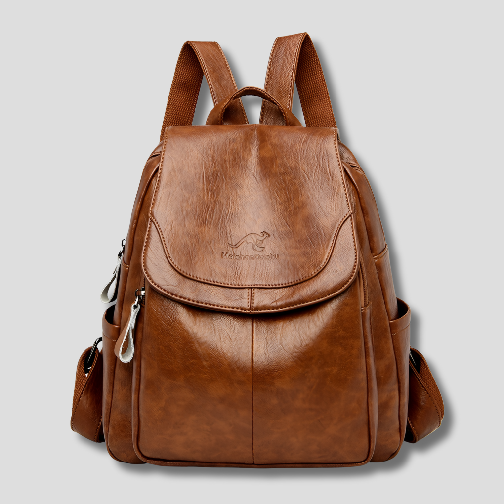 Odessa Flap Top Leather Backpack