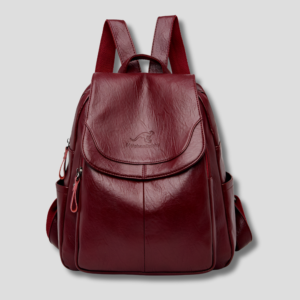 Odessa Flap Top Leather Backpack
