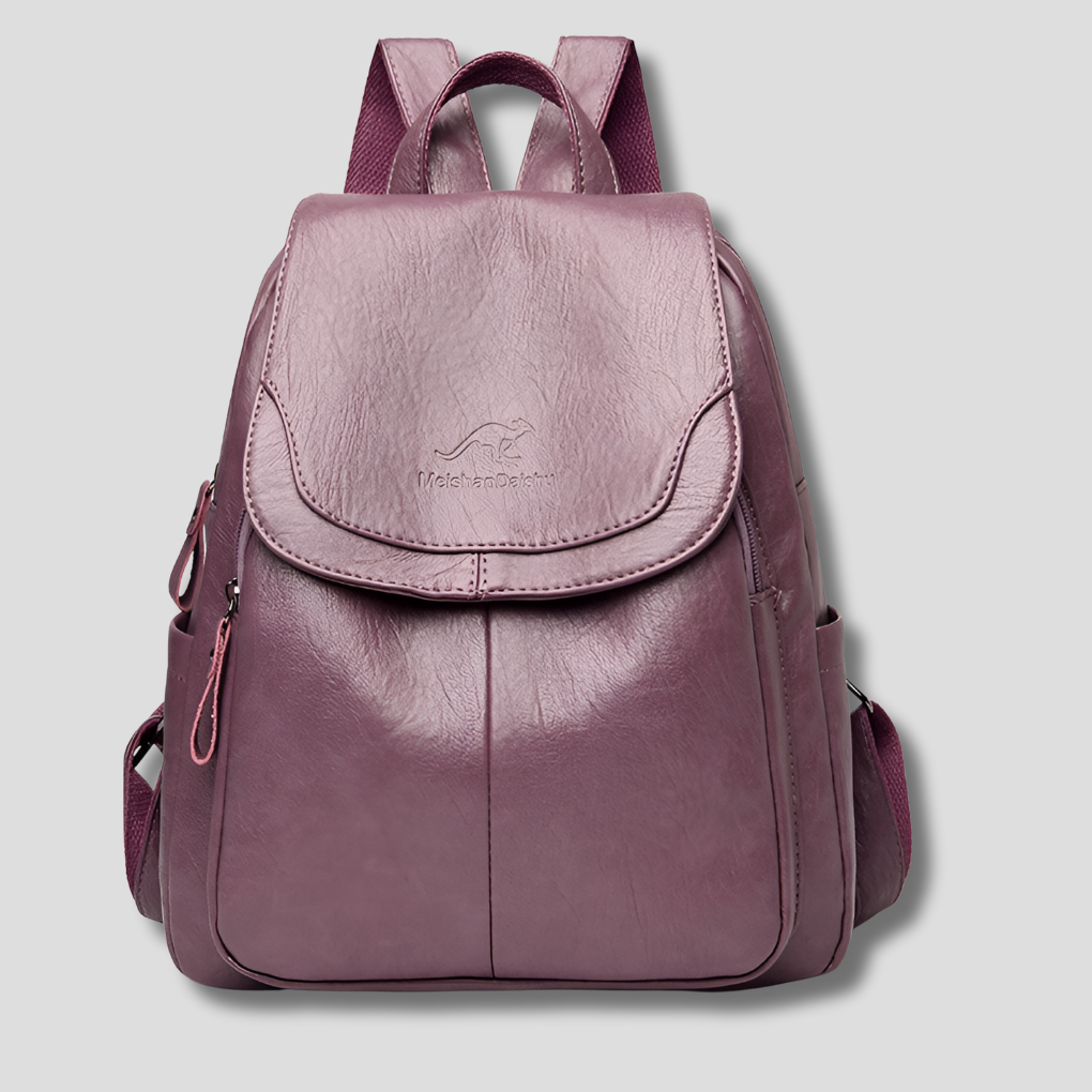Odessa Flap Top Leather Backpack