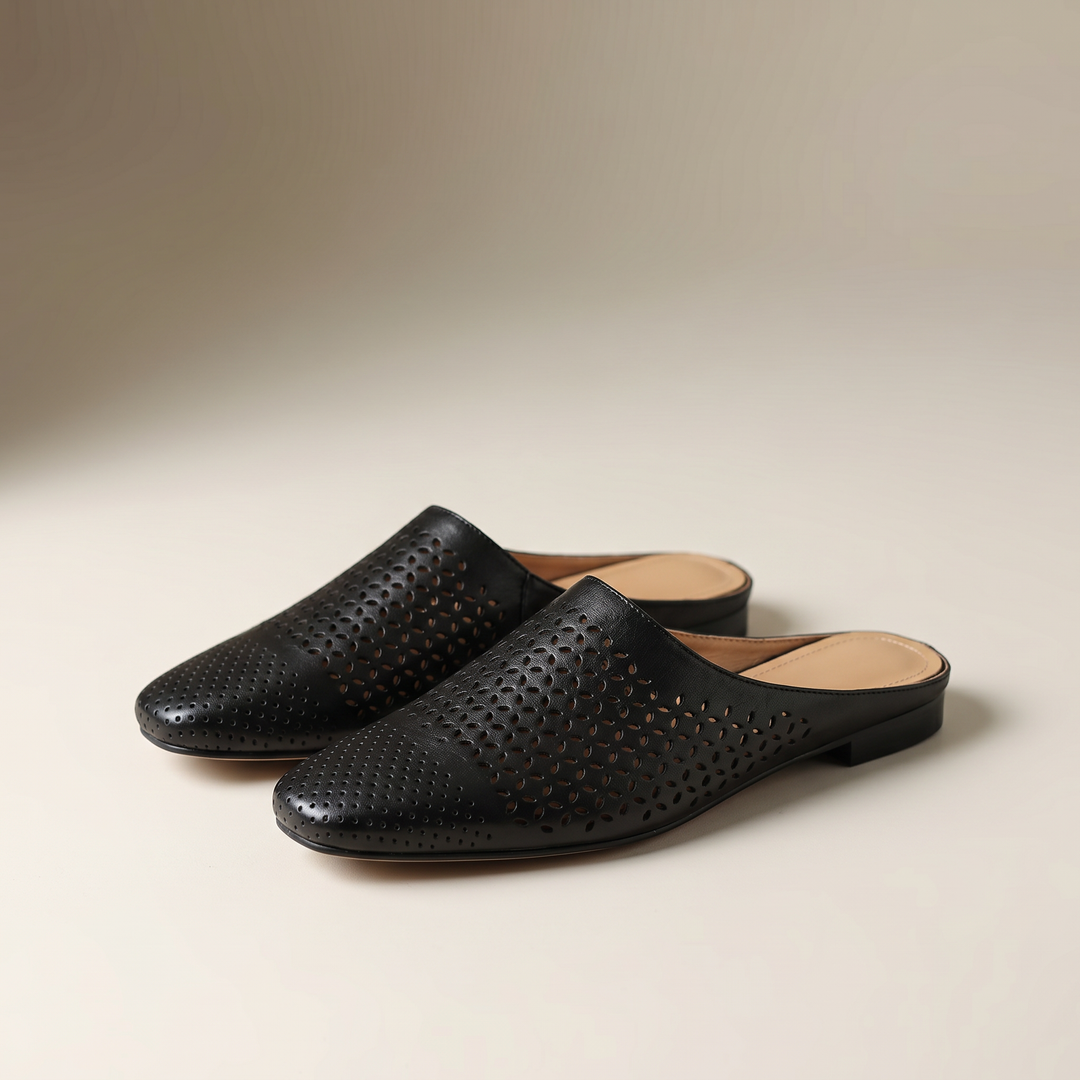 Celeste Perforated Leather Mule
