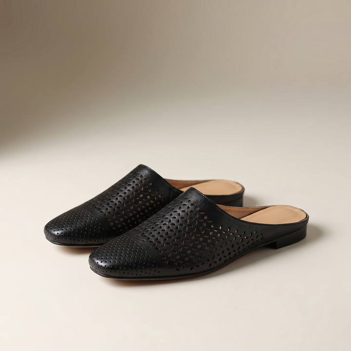Celeste Perforated Leather Mule