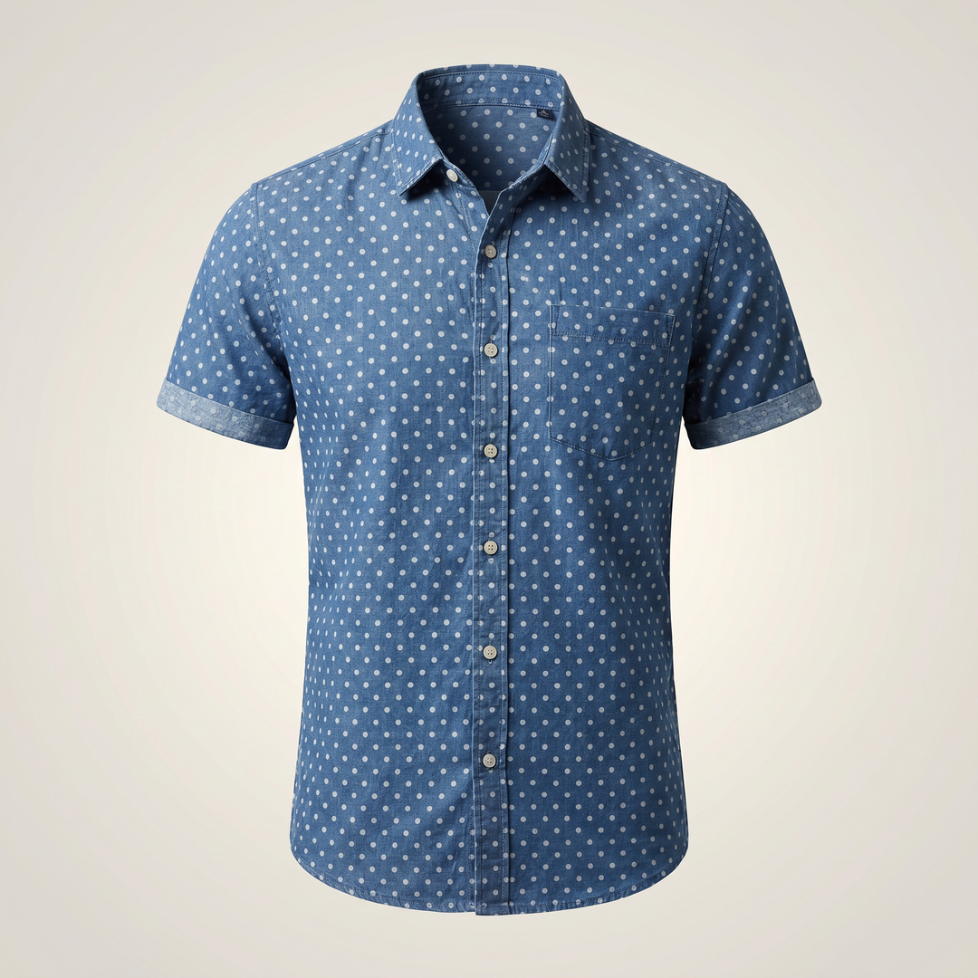 Miles Polka Dot Button Up Shirt