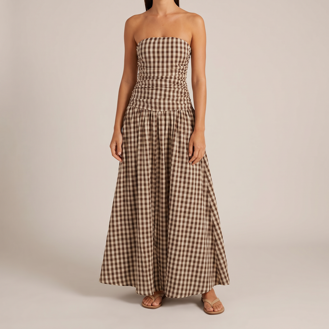 Isla Floral Strapless Maxi Dress