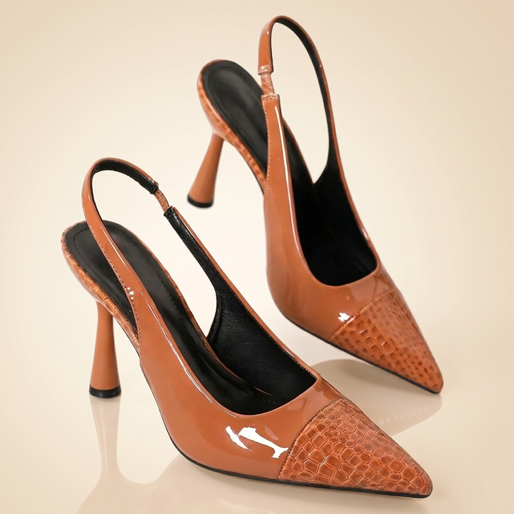 Camila Croc Slingback Heel